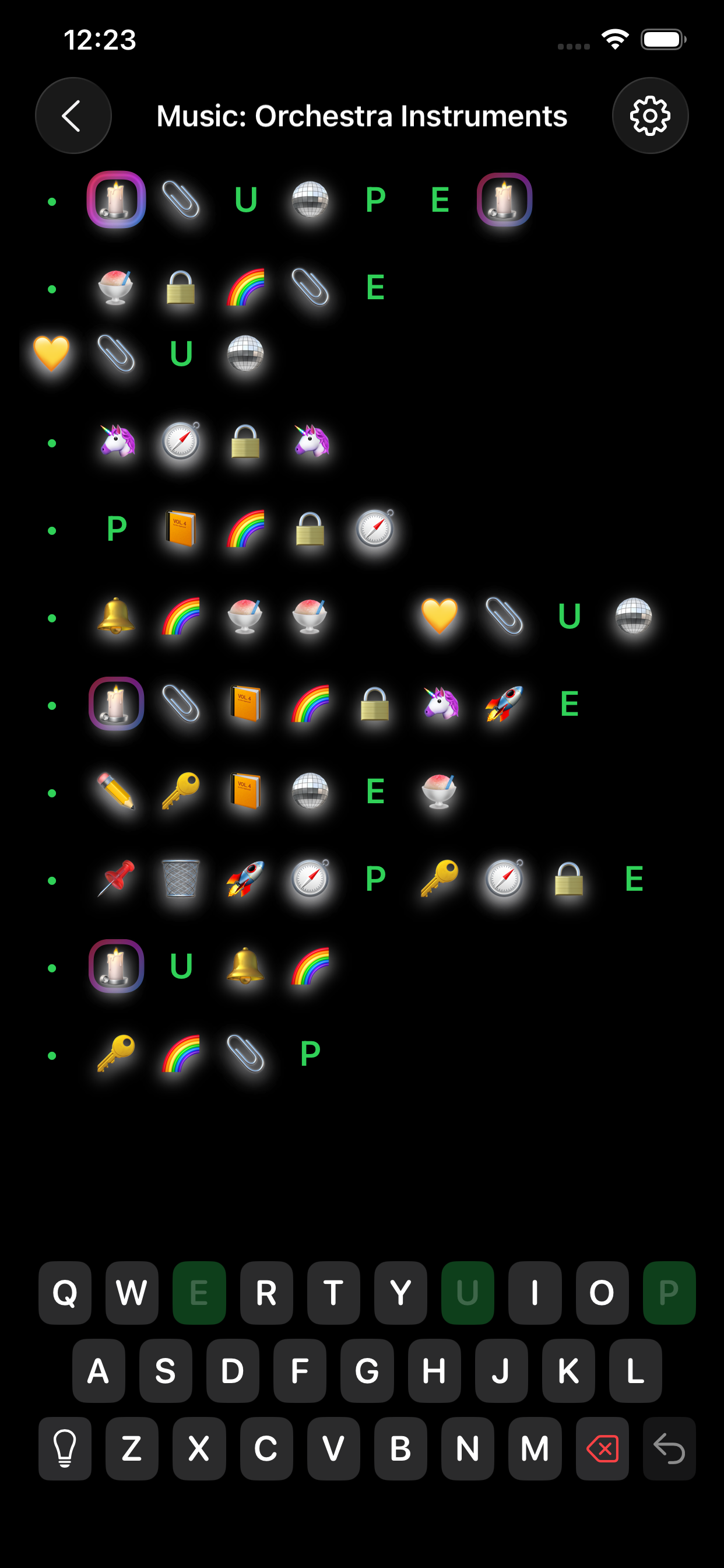 Cipher Genius gameplay — List puzzle